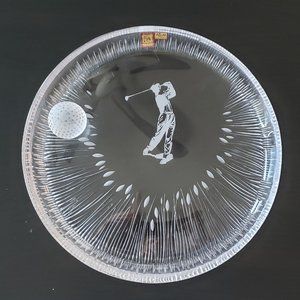 Golf Crystal Glass Plare